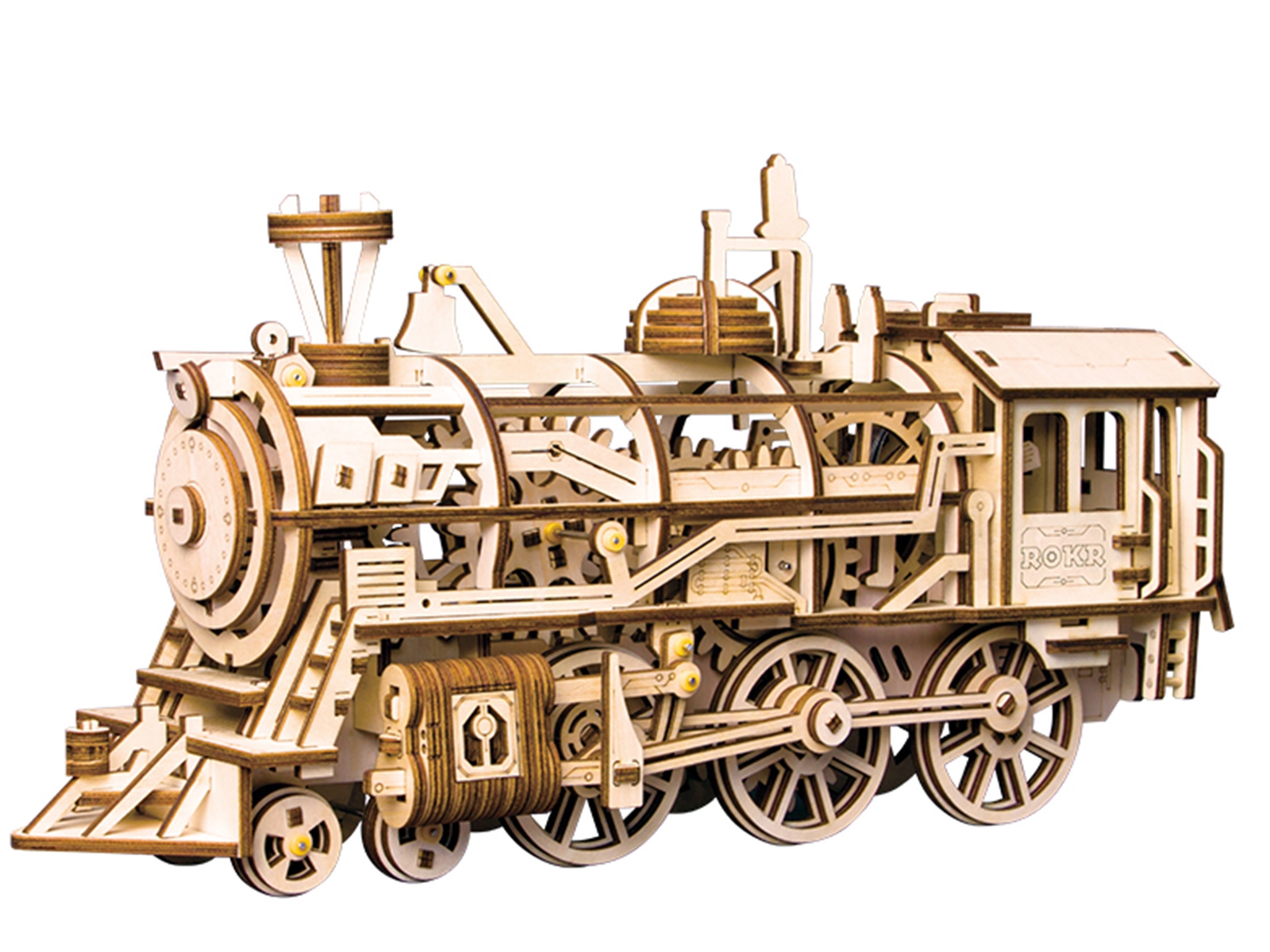 Holzlokomotive mechanisch LK701 (wooden locomotive) 3D Puzzle ROKR Robotime