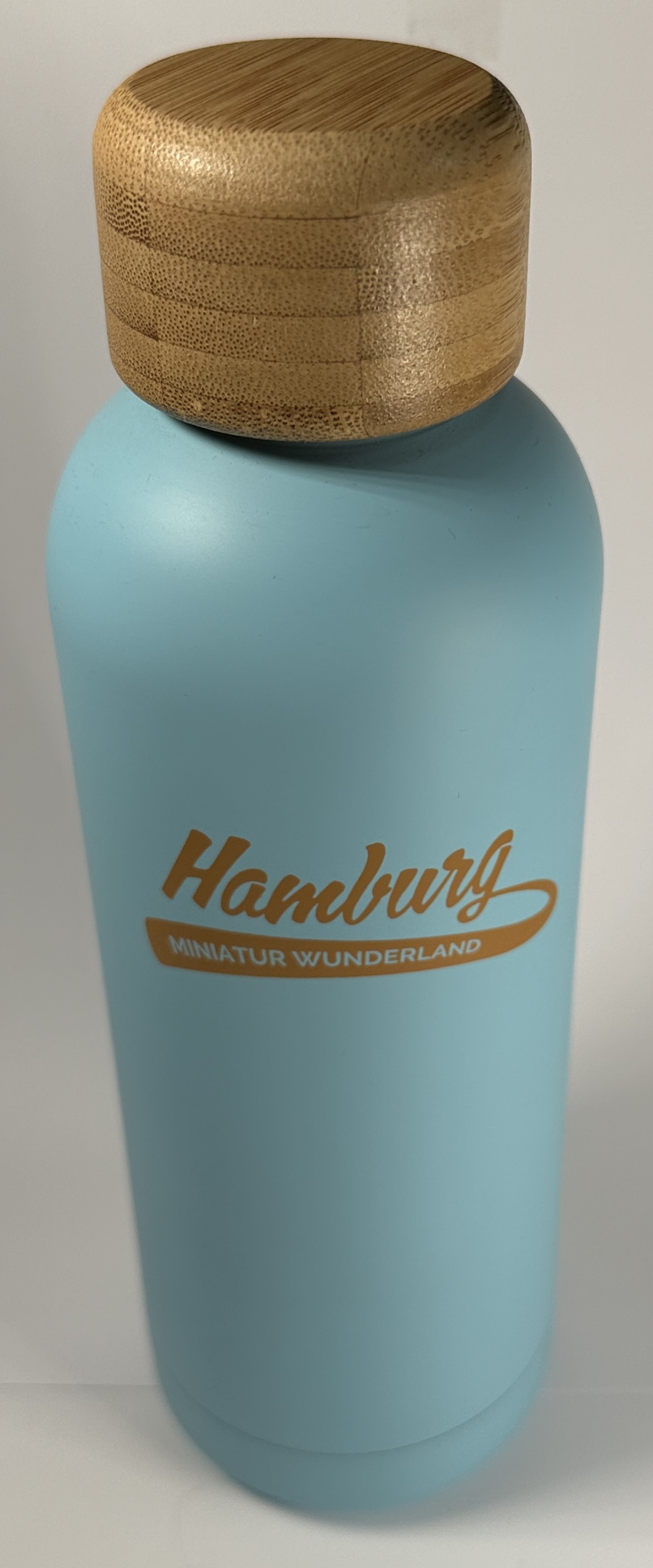 Trinkflasche Soft-Touch - "Hamburg - Miniatur Wunderland", hellblau