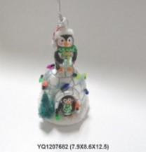 Weihnachtsbaumschmuck Iglu Pinguin