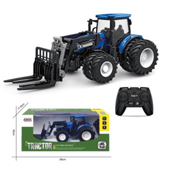 RC Traktor blau mit Palettengabel