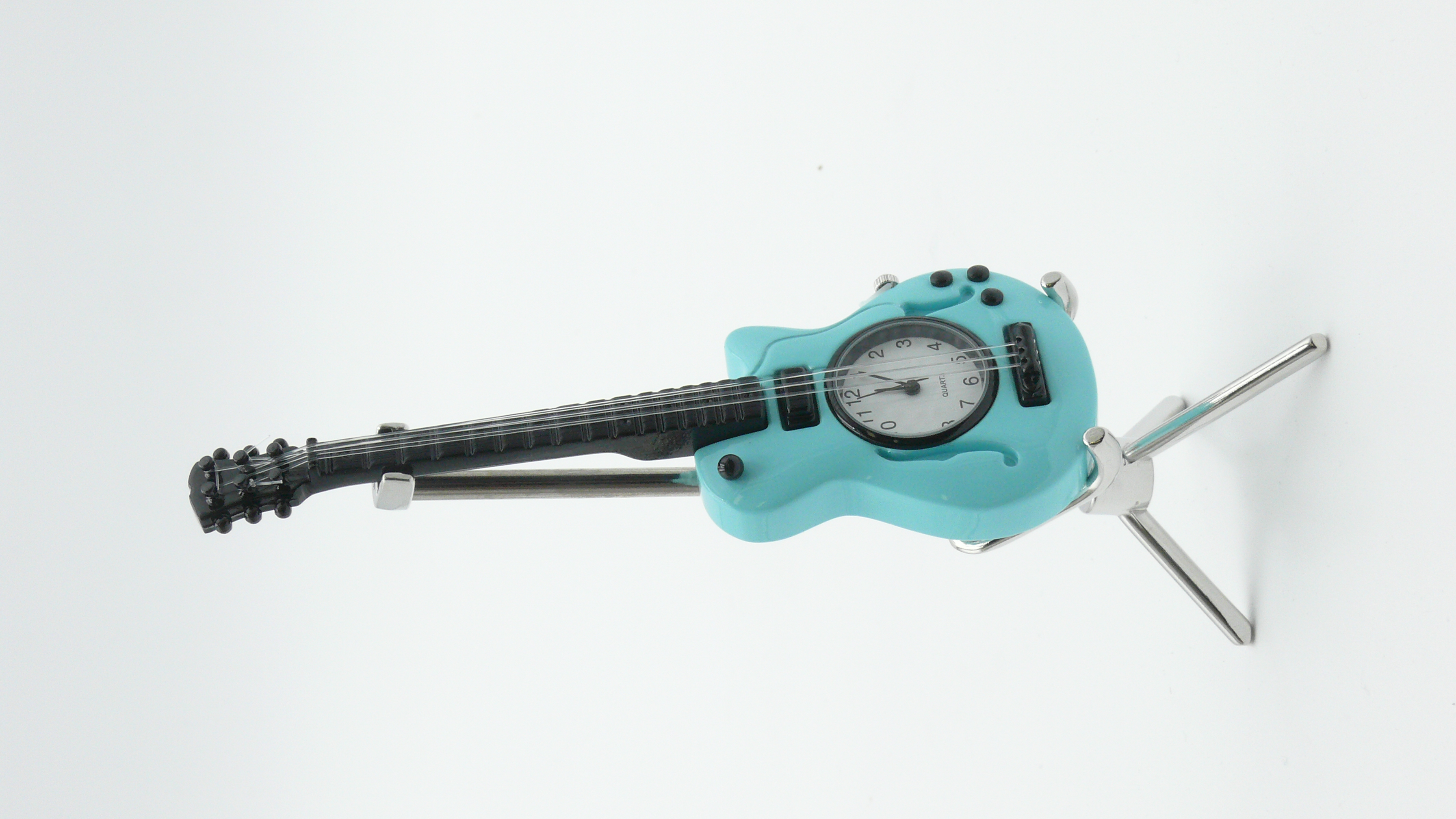 Blue Guitar Miniature Clock